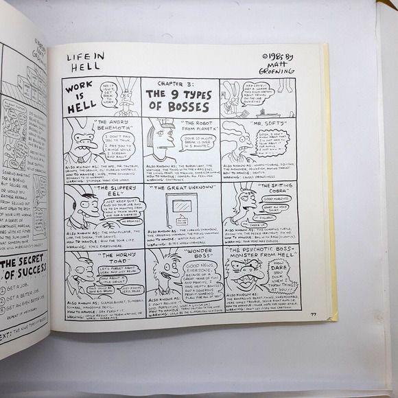THE BIG BOOK OF HELL Hardcover 1st ed. Matt Groening SIMPSONS Cartoons VGUC 1990 - Picture 5 of 12